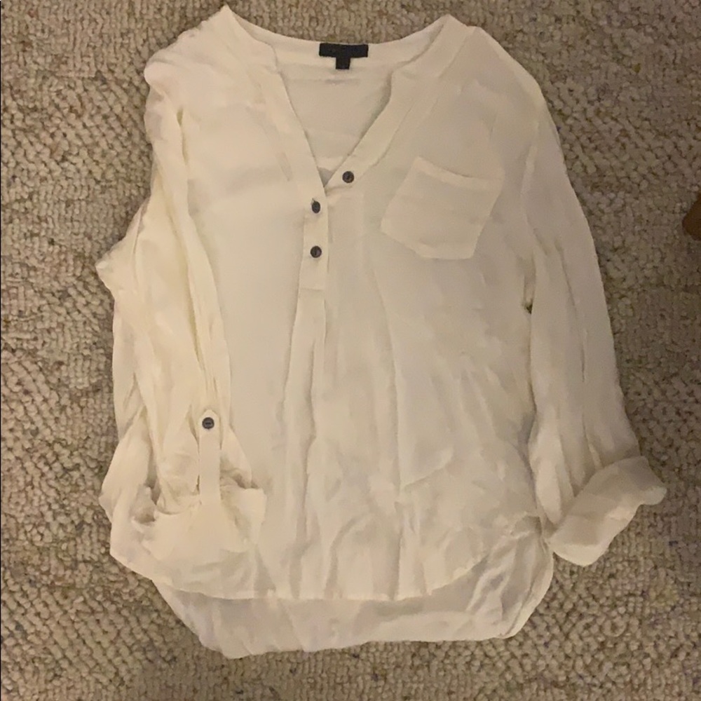 White 3/4 sleeve top